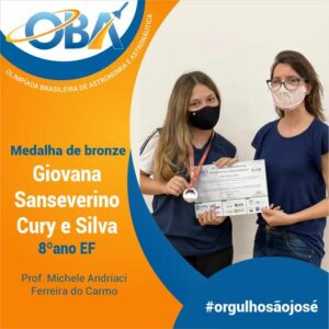 OBA Medalha de bronze - Giovana Sanseverino Cury e Silva