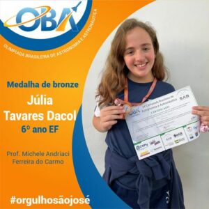 OBA Medalha de bronze - Júlia Tavares Dacol