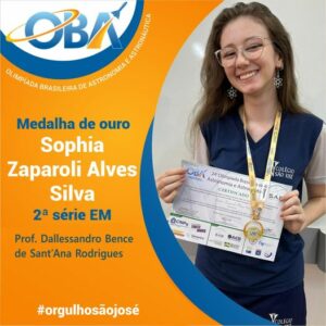 OBA Medalha de Ouro - Sophia Zaparoli Alves Silva