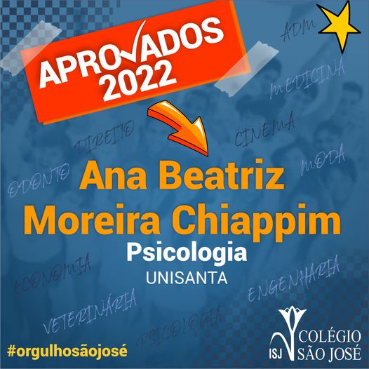 Aprovação 2022 - Ana Beatriz Moreira Chiappim